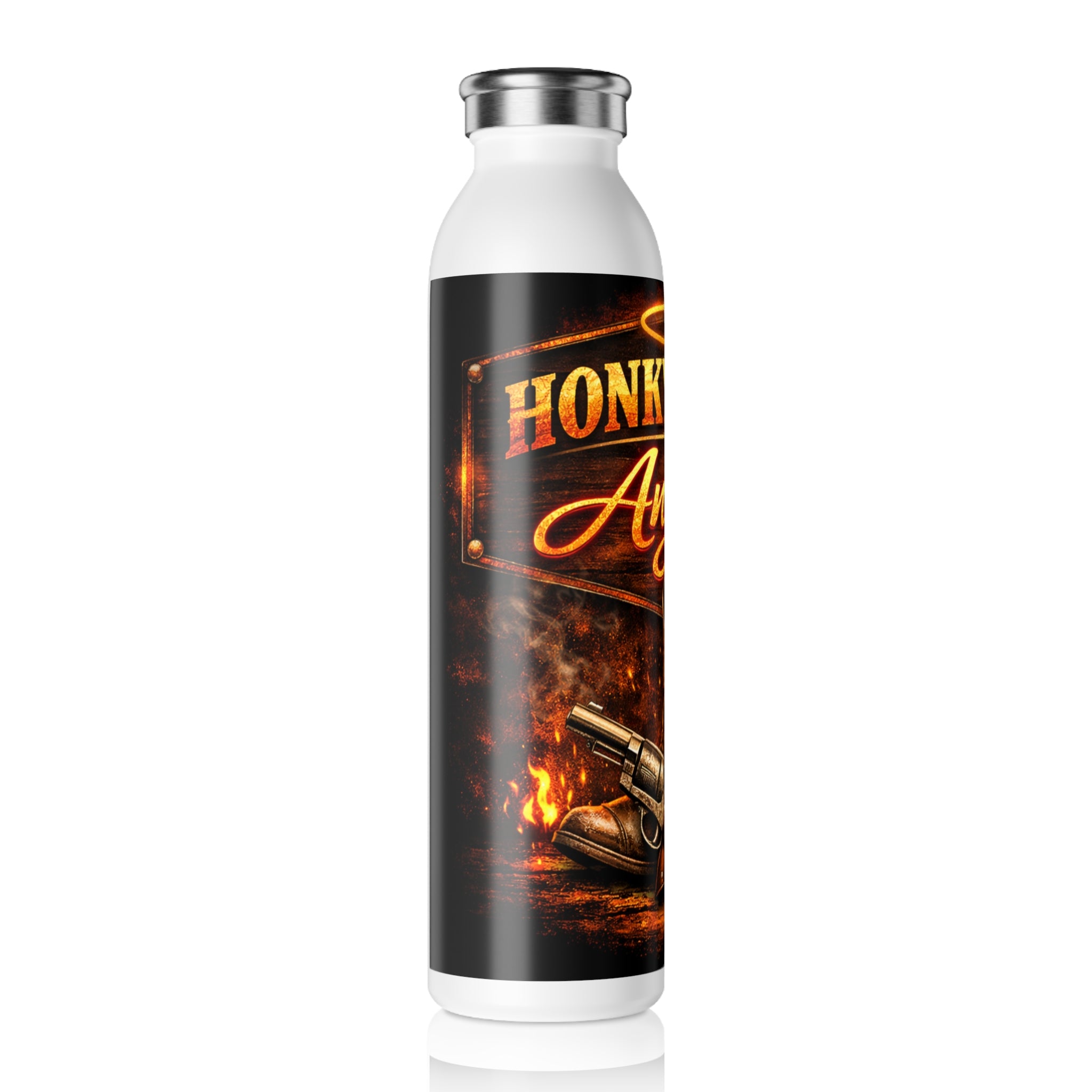 Slim Water Bottle — Honky Tonk Angel Western Cowboy Stainless Steel Bottle