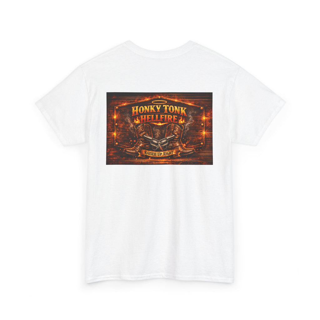 Honky Tonk Hellfire Tee — Western Barbecue Country Music Graphic T-Shirt